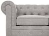 Conjunto de sofás 4 lugares em tecido cinzento claro CHESTERFIELD_797125