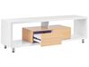 TV Stand White and Light Wood KNOX_832858