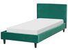 Funda para cama de terciopelo 90 x 200 cm verde oscuro FITOU _875491