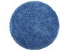 Shaggy Round Area Rug ⌀ 140 cm Blue CIDE_746890
