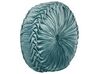 Velvet Cushion with Pleats ⌀ 40 cm Teal UDALA_854734