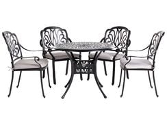 Puutarhakalustesetti 4-istuttava musta ANCONA Puutarhakalustesetti 4-istuttava musta ANCONA