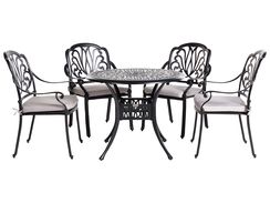 Puutarhakalustesetti 4-istuttava musta ANCONA Puutarhakalustesetti 4-istuttava musta ANCONA