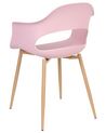 Sæt med 2 spisebordsstole lyserød UTICA_861919