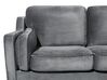 3 Seater Velvet Sofa Grey LOKKA_760796