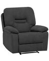 Fabric Manual Recliner Chair Grey BERGEN_710741