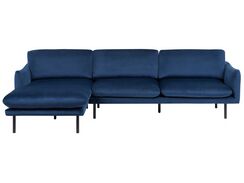 4-istuttava kulmasohva sametti oikeak. laivastonsininen VINTERBRO