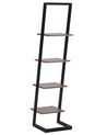 4 Tier Ladder Bookcase Black and Dark Wood JOPLIN_790301