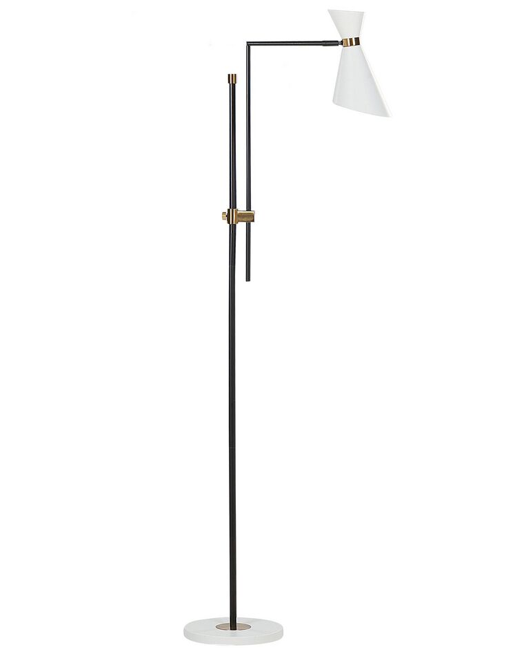 Stehlampe Metall weiß / schwarz 155-180 cm MELAWI_879659