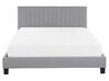  Fabric EU King Size Bed Light Grey POITIERS_793432