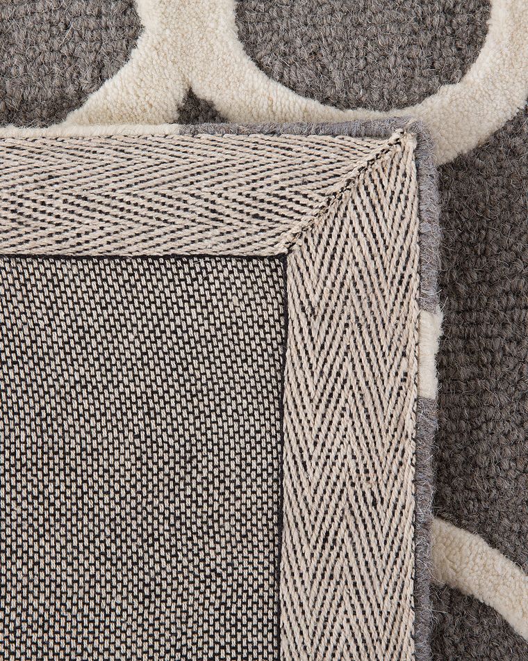 Lot 4 Tapis Gitans Lavables Romains XXL – 100x140 Cm + 50x70 Cm – Motif Scollop Beige Foncé