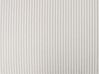 Sofá esquinero de pana blanco crema izquierdo con otomana LUNGO_898391
