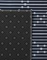 Teppich marineblau 60 x 200 cm geometrisches Muster Kurzflor CHARVAD_831726