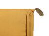 Zamatový vankúš so strapcami 45 x 45 cm žltý RHEUM_838472