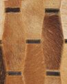 Tapis patchwork en cuir maron 140 x 200 cm DIGOR _780660
