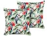 Set of 2 Outdoor Cushions Toucan Pattern 45 x 45 cm Multicolour MALLARE_882862