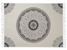Bomullspledd 130 x 180 cm beige/svart BERHAMPORE_829194