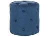 Pouf Samtstoff dunkelblau ⌀ 40 cm COROLLA_753715