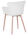 Conjunto de 2 sillas de comedor blanco/madera clara SUMKLEY_783751