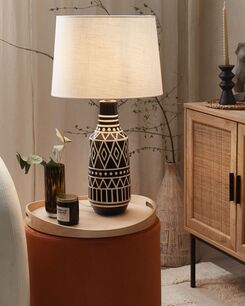 Pöytävalaisin keraaminen musta SHEBELLE Pöytävalaisin keraaminen musta SHEBELLE