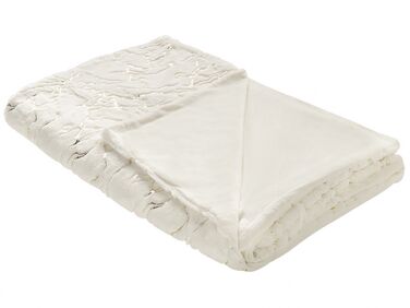 Blanket 150 x 200 cm Cream GODAVARI 