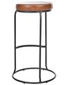 Set of 2 Faux Leather Bar Stools Brown MILROY_913985