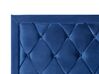Zamatová posteľ s úložným priestorom 160 x 200 cm modrá LIEVIN_821243