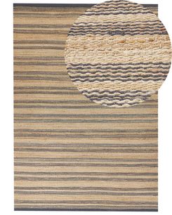 Matto juutti beige/harmaa 160 x 230 cm BUDHO Matto juutti beige/harmaa 160 x 230 cm BUDHO