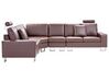 Right Hand Corner Leather Sofa Brown STOCKHOLM _674446