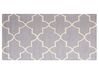 Teppich Wolle grau 80 x 150 cm marokkanisches Muster Kurzflor SILVAN_805114