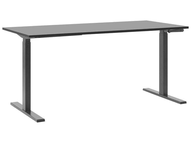 Skrivbord manuellt justerbart 160 x 72 cm svart DESTIN II _787897