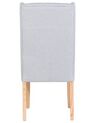 Conjunto de 2 sillas de comedor de algodón gris claro/madera clara CHAMBERS_799222