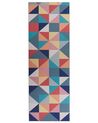 Teppich bunt 70 x 200 cm geometrisches Muster Kurzflor VILLUKURI_831622