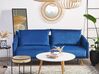 Sofa 3-osobowa welurowa niebieska MAURA_789108