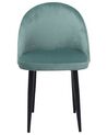 Conjunto de 2 cadeiras em veludo verde menta VISALIA_711008