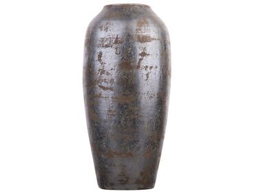 Terracotta Decorative Vase 48 cm Dark Grey LORCA