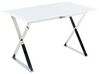 Jedálenský stôl so sklenenou doskou 120 x 70 cm biela/strieborná ATTICA_850494