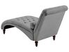 Chaise longue in velluto color grigio chiaro MURET_750609
