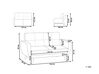 2 Seater Fabric Sofa Bed Black FLORLI_704119
