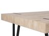 Table 180 x 90 cm bois clair et noir ADENA_750744