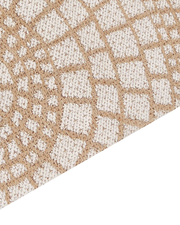 Jute Area Rug 200 x 300 cm Beige and White ARIBA Beliani.no