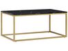Konferenčný stolík s mramorovým efektom čierna/zlatá DELANO_791617