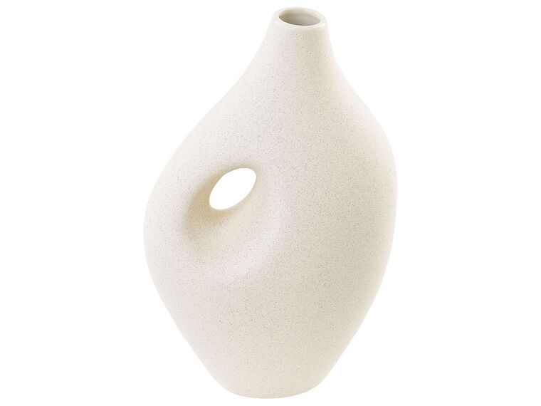 Porcelain Flower Vase 32 cm White KOMOTINI_845788
