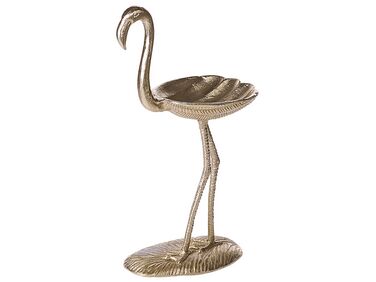 Figura decorativa em forma de flamingo dourado 57 cm SANEN