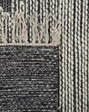 Teppich Baumwolle schwarz / weiss 160 x 230 cm Kurzflor ARBAA_831325