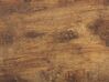 Table à manger bois foncé / métal noir 160 x 80 cm SARITAS_820728
