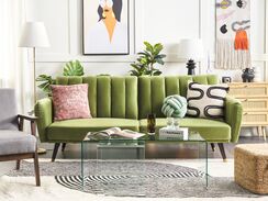 3-istuttava vuodesohva sametti oliivinvihreä VIMMERBY