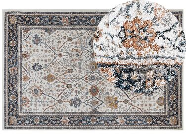 Teppich beige / blau orientalisches Muster 200 x 300 cm Kurzflor ARATES