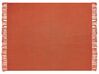 Koc bawełniany 125 x 150 cm czerwony YARSA_839734