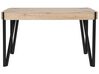 Dining Table 130 x 80 cm Light Wood and Black CAMBELL_751610